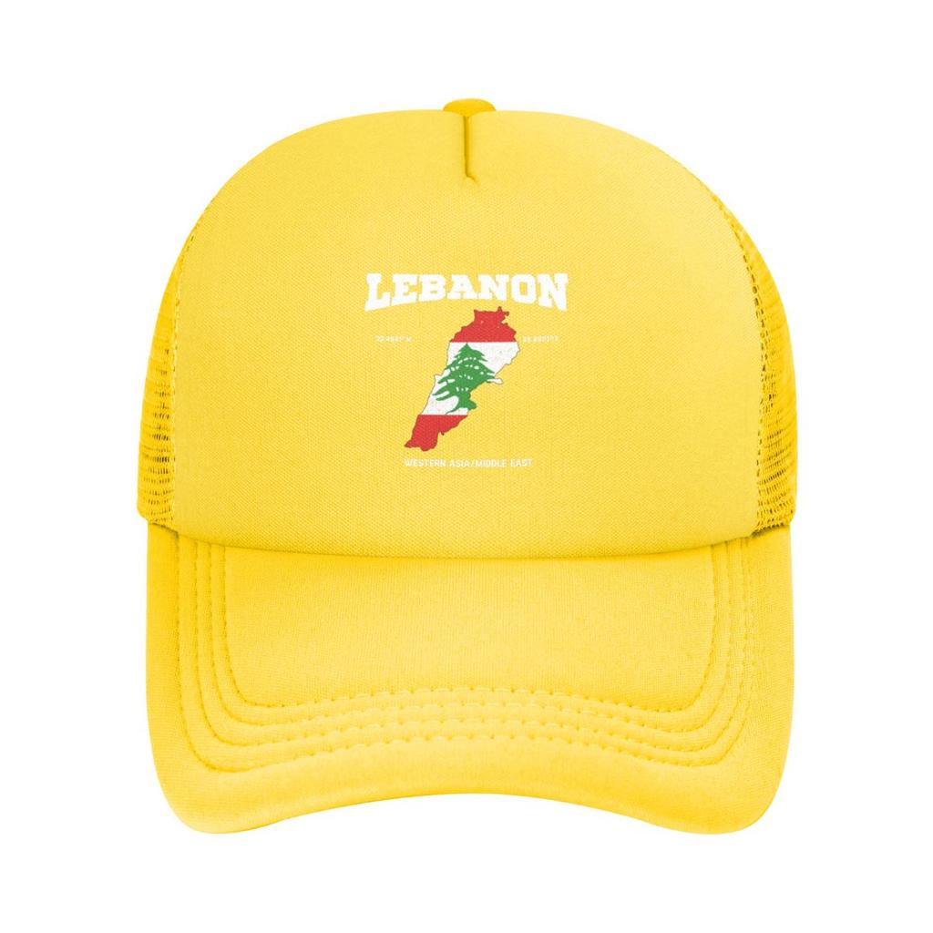 Baseball Caps Lebanon Lebanese Flag Map Mesh Hats Fashion Summer Men Women Hats