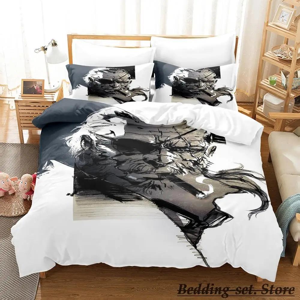 

Game Metal Gear Solid Solid Snake Комплект постельного белья Single Twin Full Queen King Size Комплект постельного белья Adult Kid Спальня Duvetcover Sets Anime 70x133cm 2pcs