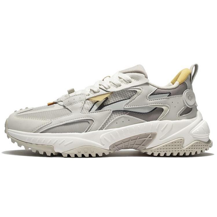 New LiNing Cross River Rebound Cushioning Anti Slip And Wear Resistant Low Top Sports Casual Shoes Men's Oat Gray AGCS089-2