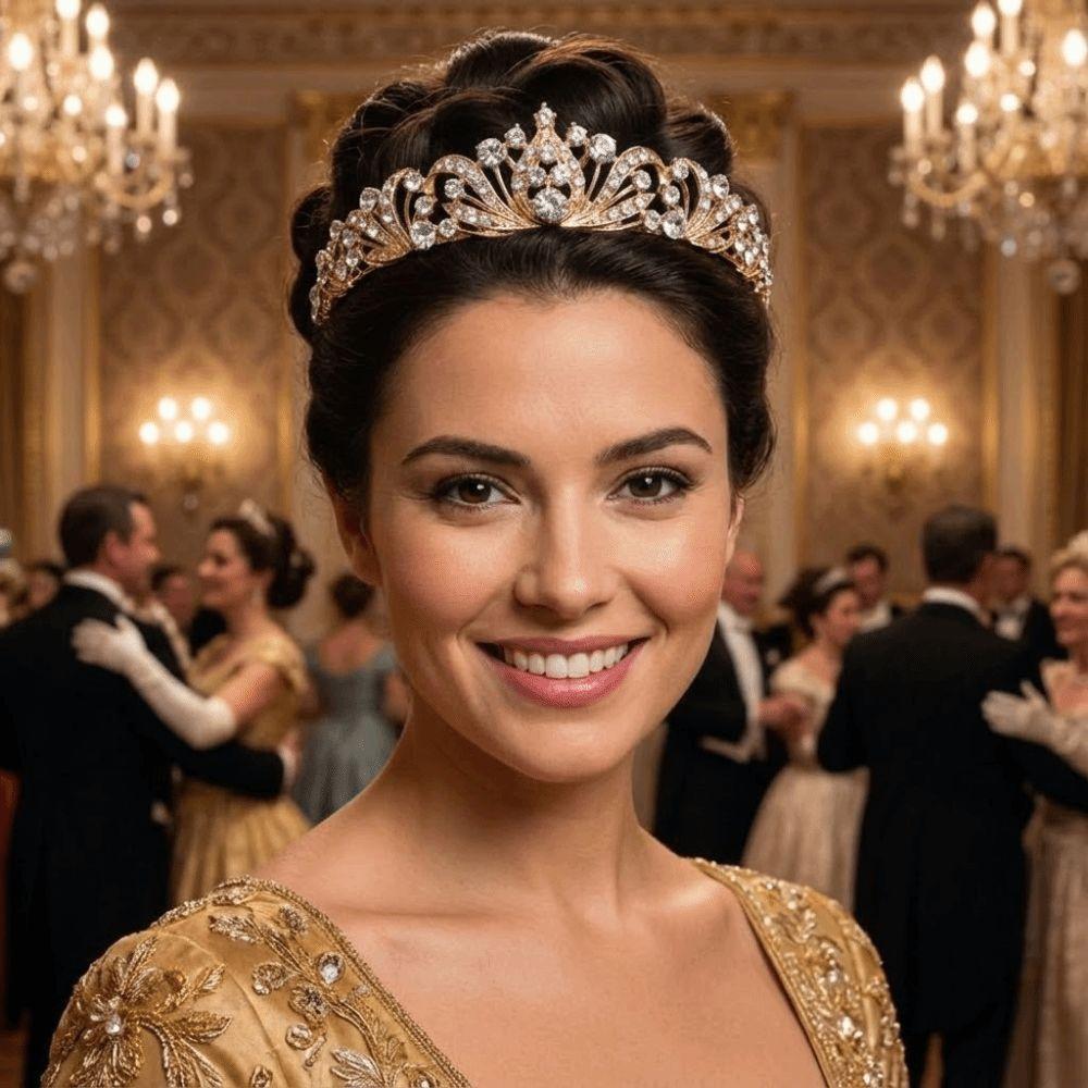 Shimmering Rhinestones Bride Crowns Elegant Crystal Princess Tiaras Lightweight Fashion Queen Crowns Weddings