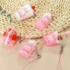 Bag Pendant Mini Strawberry Keychain Fruit Dessert Food Keyring Ice Cream Keychain  Bag Decorations