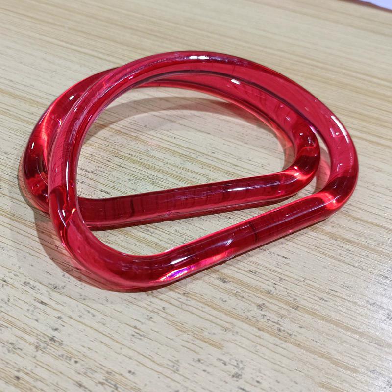 WTEMPO Transparent D-Shaped Handles Replacement for Handmade Handbags Purses Handles DIY Bags Crafts Gifts Making Supplies Handles for Your Families