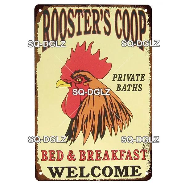 Chicken Zone Metal Sign Vintage Metal Plaque Plates Decor For Pub Bar Garden Wall Decor Tin Signs Fresh Eggs Poster