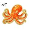 Ocean Life Enamel Pin Cartoon Sea Animal Metal Brooch Dolphin Whale Seahorse Octopus Brooch Badge Pin Hats Bags Scarves Clothes Decorative Accessory