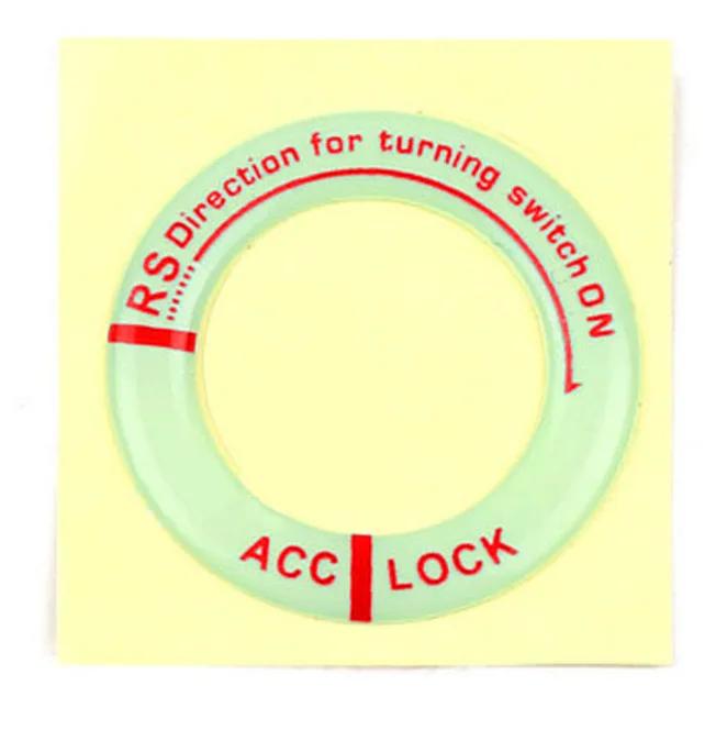 Car Ignition Switch Luminous Sticker Key Decal Sunscreen Car Ignition Key Ring Switch Glow Cover For Auto Motorcycle Accessories