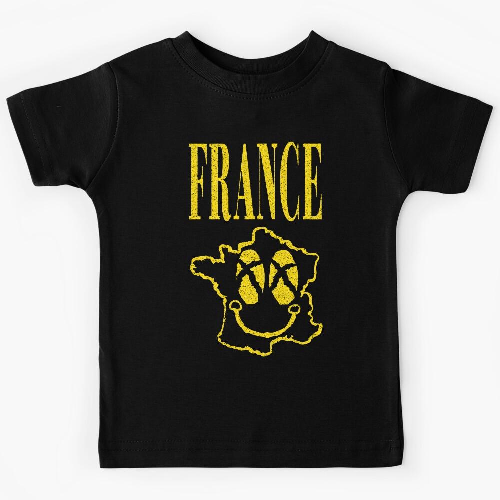 Grunge France Happy Smiling Face Kids T-Shirt 170