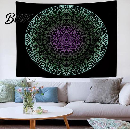 Retro Style Wall for Dorm Circular Pattern Tapestry Indian Hanging Bohemian Tapestry Rectangular Bedroom Living