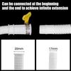 1Pcs Faucet Accessories Drain Hose Pipe Waste Water Outlet Expel Flexible Hose Tube Stretchable 0.5/1/2/3m White PP Plumbing