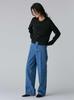 Longmei Women's Wool Cropped Cardigan, Round Neck, Long Sleeve, Simple Style for Autumn/Winter 2026
