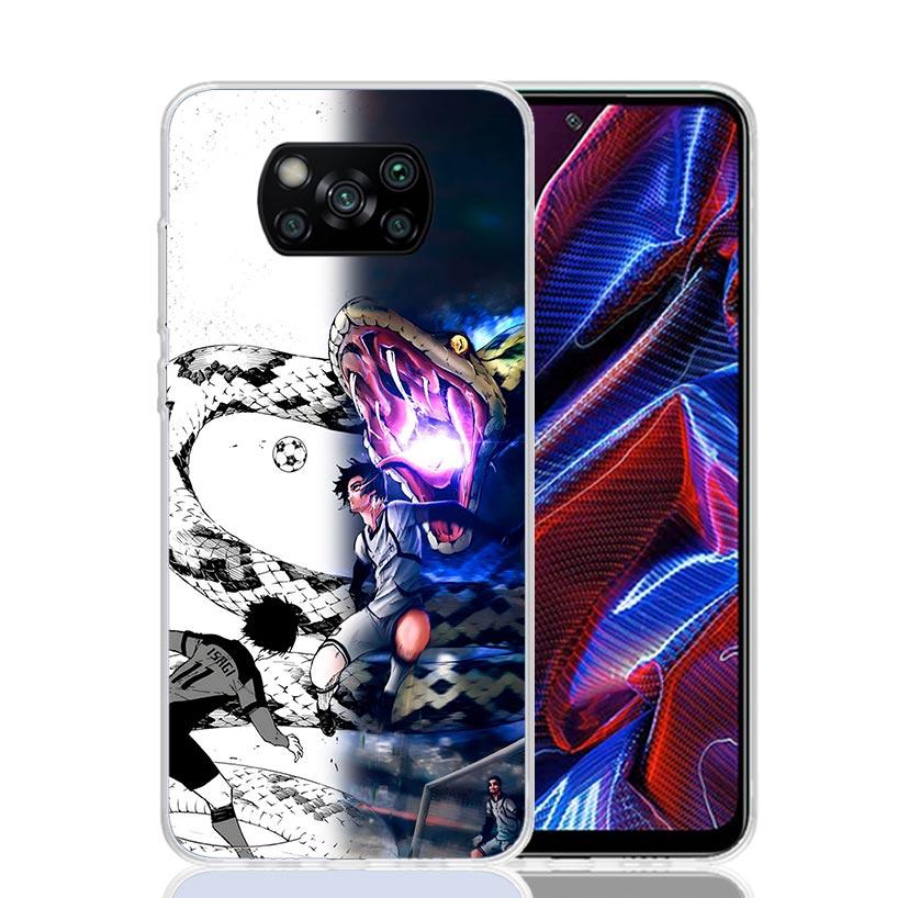Blue Lock Football Anime Phone Case For Xiaomi Poco X7 X6 X5 Pro F7 Ultra Redmi 15C 15 13 13C 12 12C 10 10A 10C 9 9A 9C 9T Cover