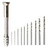 HappyHome Pin Vise and Drill Set with Dedicated Precision Hand Drill for Drilling and To Case, Woodworking, 0.8mm 3.0mm