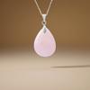 High quality hot selling natural crystal stone water drop pendant necklace jewelry simple fashion necklace merchandise jewelry