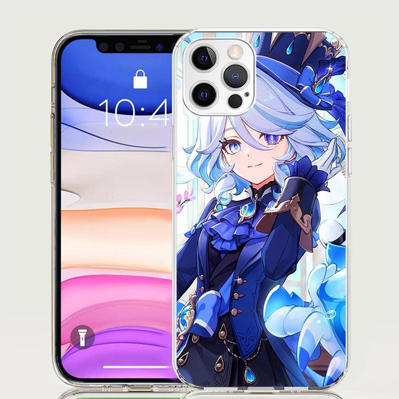 

Genshin Impact Furina Phone Case For iPhone 17 Air 16 15 Plus 11 14 Pro Max 13 Mini 12 7 8 + SE Pattern Art Customized Cover 17 iPhone 12 Pro Max