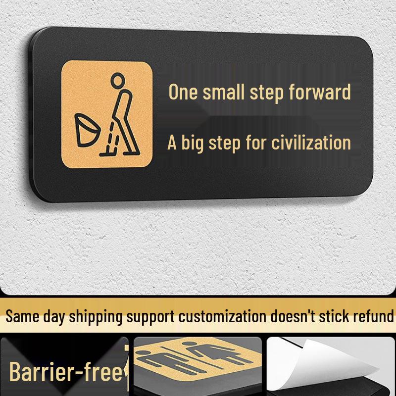 Men's & Women's Restroom Directional Signs for Public Toilets – Left & Right Arrows for Hotels & Offices