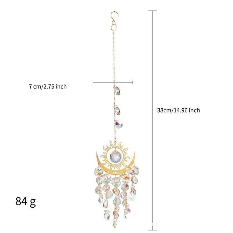 Customizable Sun Catcher Wind Chimes Art Deco Devil's Eye Crystal Decor Memorial Christmas Glass Memorial Windchimes