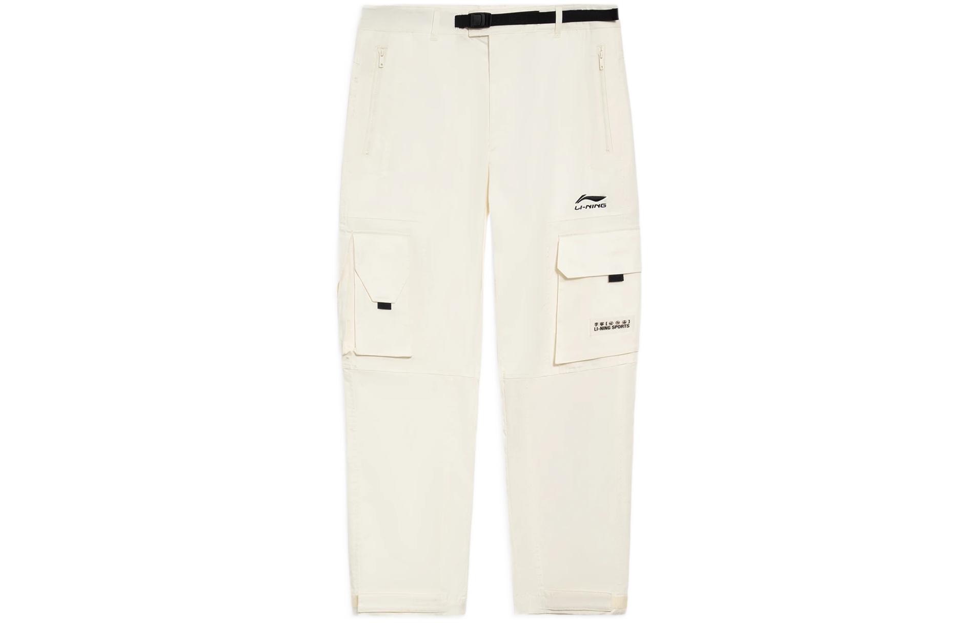 Li Ning China Li Ning Casual Pants Men s Ecru Moderate Straight Fit Pants AKXS121-3 XXL