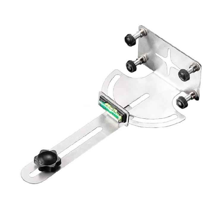 Tool Less Wall Mounting Bracket Holder For Level Featuring 360 Degree Rotation Stainless Steel Frame And Antislip Clamps