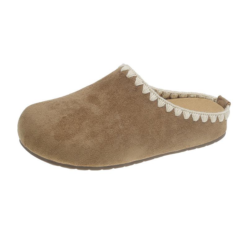 Fashion niche cotton shoes women's 2025 spring and autumn new Internet celebrity soft sole warm casual cotton slippers