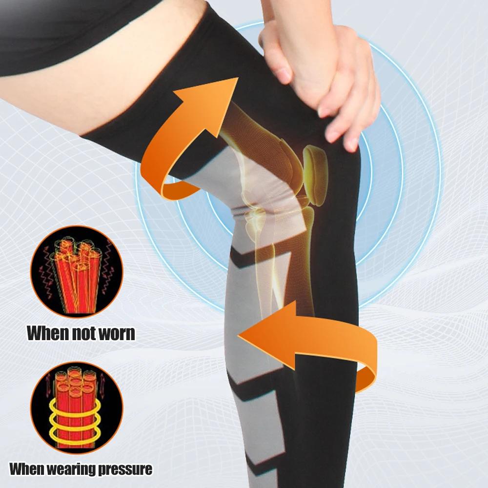 Full Leg Compression Sleeve For Women Men Pain Relief Reduce Varicose Veins Swelling Shin Splint Arthritis Support