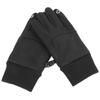 1 Pair Black Unisex Cycling Gloves Waterproof Skiing Non Slip Wind Proof Fleece Lined Gloves for