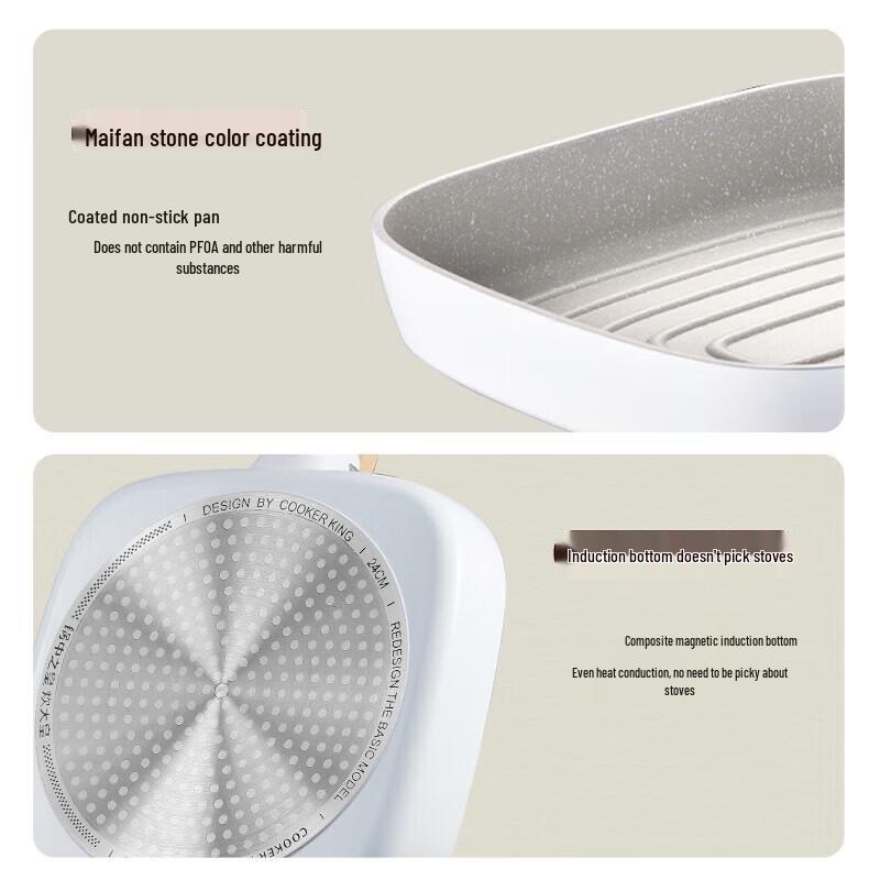 COOKER KING 24cm Maifan Stone Non-Stick Frying Pan