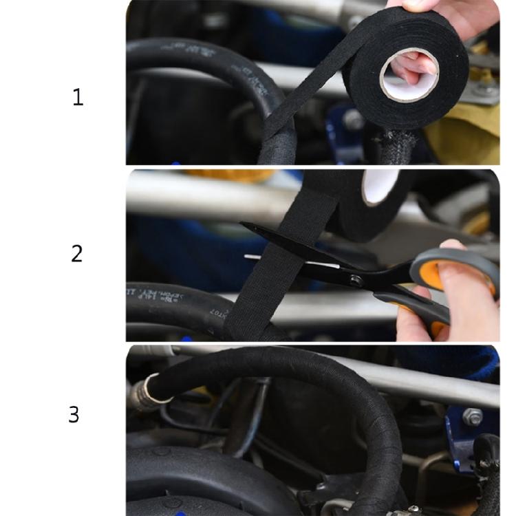 Automotive Heat Resistant Fabric Wire Harness Tape Black Cloth Electrical High Temp Tape Insulating Fabric Cloth Tape