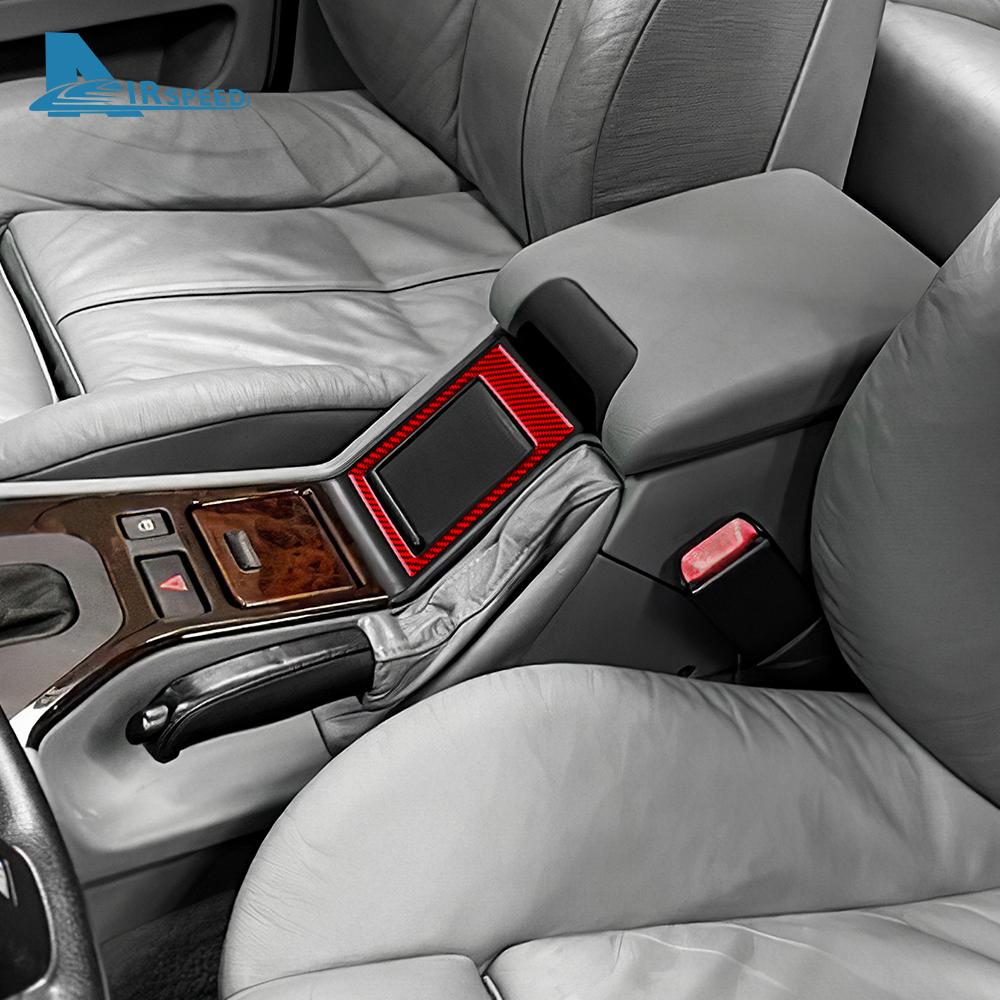 Sticker For BMW 5 Series E39 M5 1998-2003 Accessories Interior Trim Car Central Rear Storage Box Cover Carbon Fiber Sticker