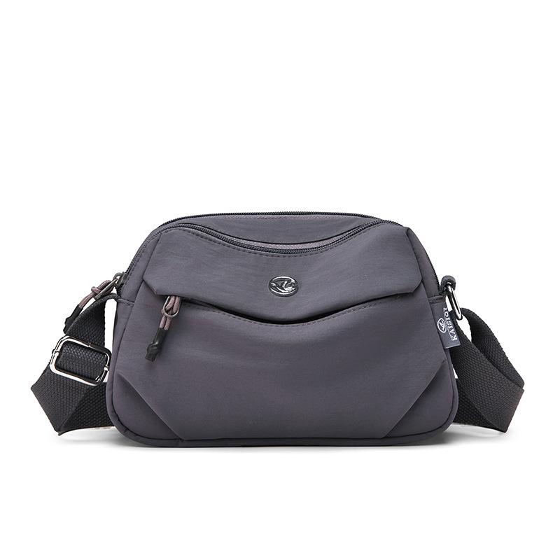 Shoulder Bag Women's Bag Multi-Layer Pocket Lightweight Crossbody Bag Nylon Mother Bag
