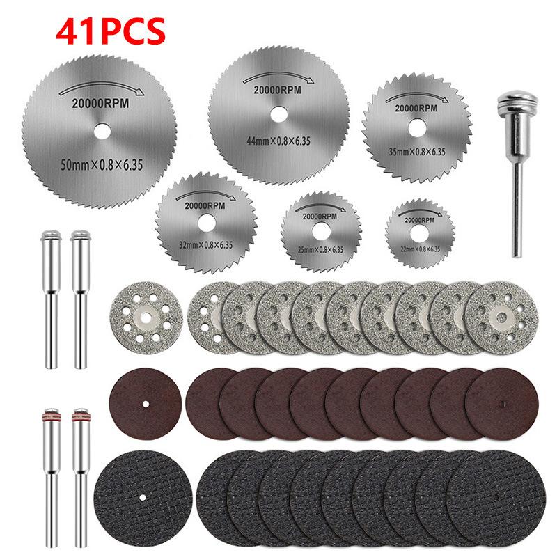 31Pcs Diamond Cutting Discs Sanding Grinding Wheel Circular Saw Blade Woodworking Metal Dremel Mini Drill Rotary Tool Access