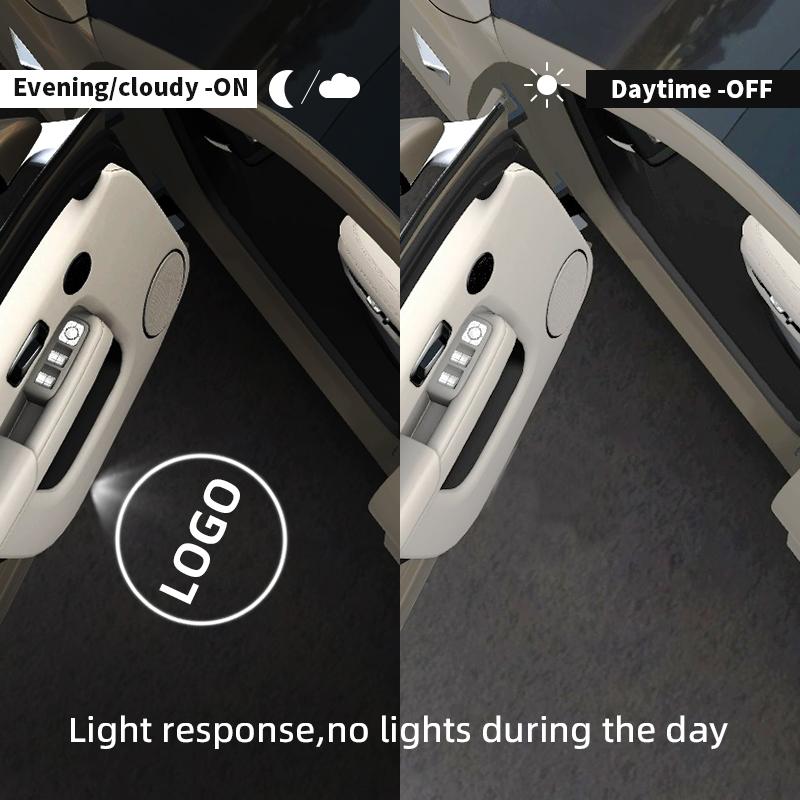 1/2PCS For Volvo R Design XC70 XC60 XC40 XC90 V60 V70 S90 S60 Logo LED Courtesy Lamp Car Door Welcome Light Ghost Shadow Light