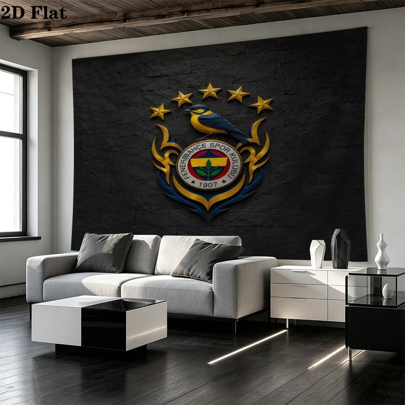 Fenerbahce bedruckte Wandteppich – Wandbehang für Schlafzimmer, Studentenwohnheime und Heimdekoration 100cm x 150cm