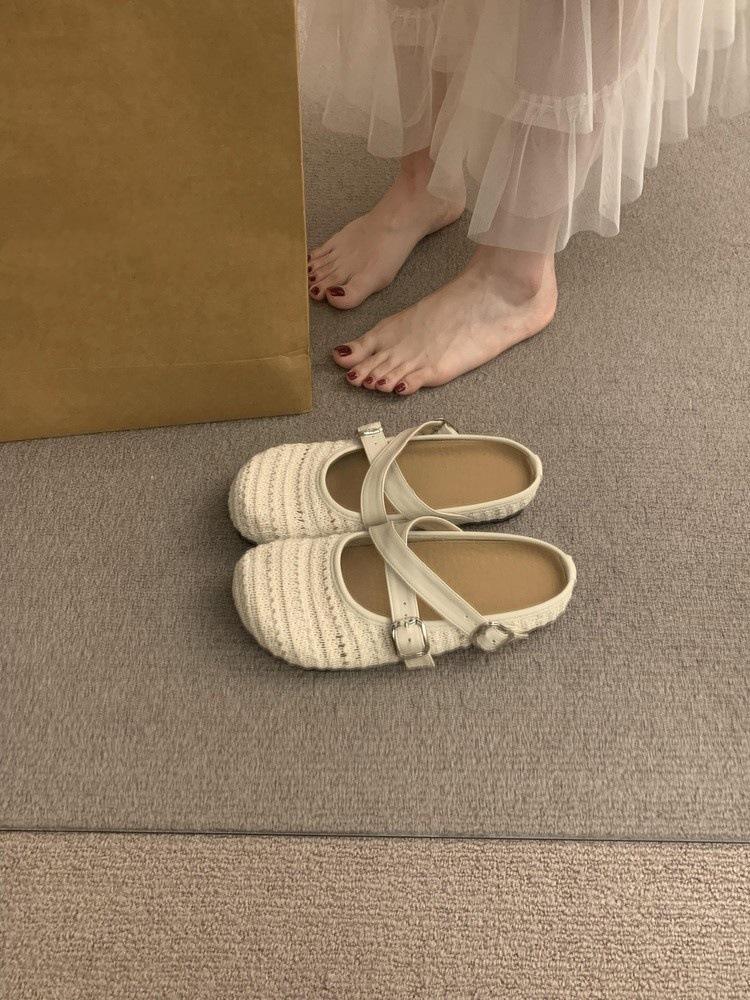 Cross-woven hollow breathable bag head half-drag women's outer wear 2025 spring and summer new thick soft bottom cool slippers