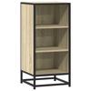VidaXL Buffet chêne sonoma 35,5x35x76 cm bois d'ingénierie et métal, armoire de rangement, meuble d'entrée, meuble d'appoint 848950