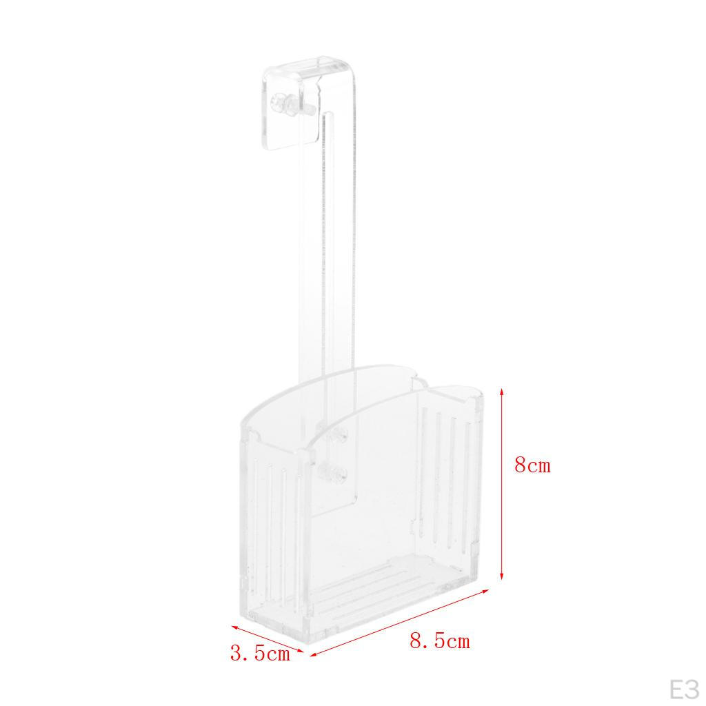 Aquarium Fish Tank Aquatic Crystal Acrylic Pot Cup Holder Decor Ornaments Clear