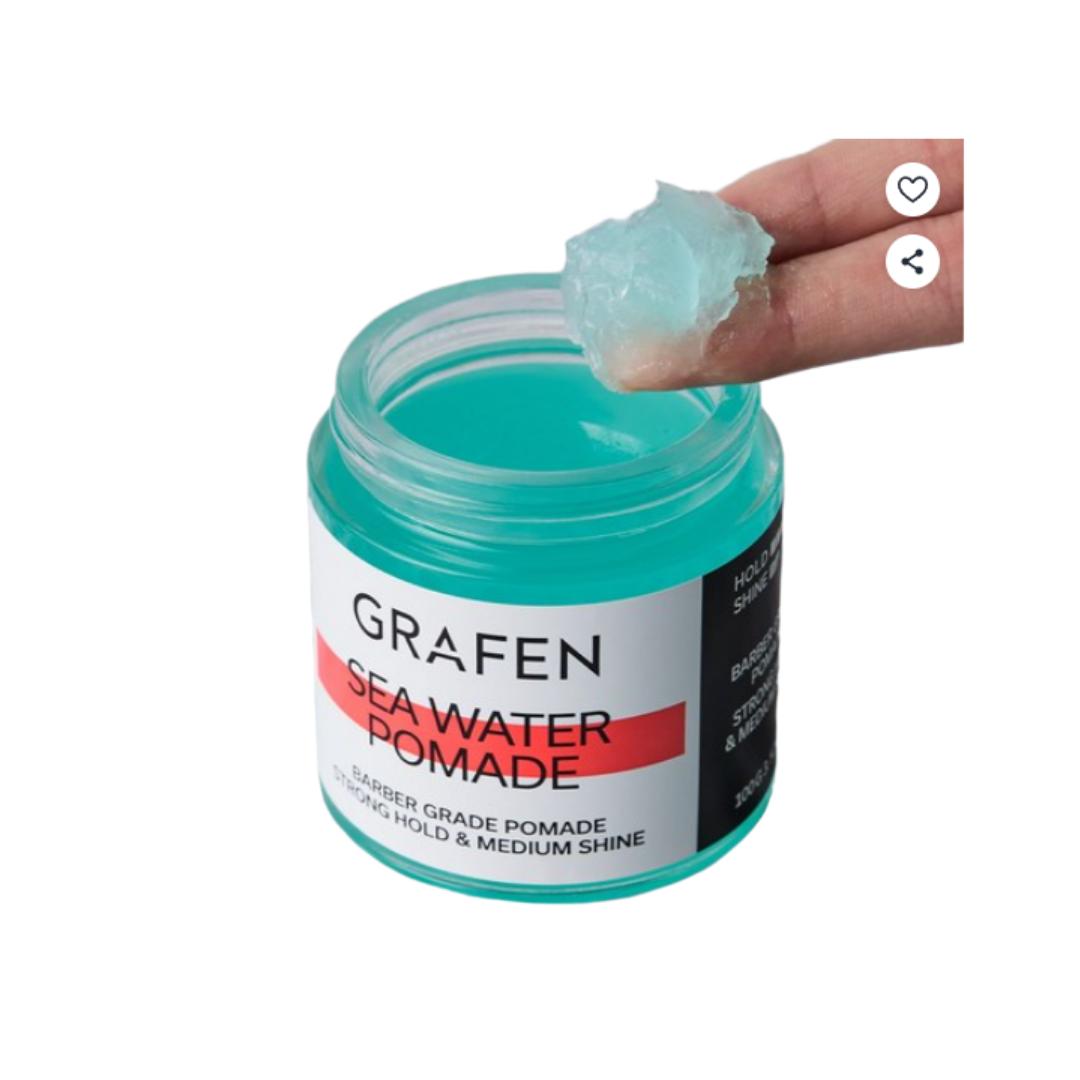 Grafen Jeju Sea Water Pomade Hair Wax Strong Hold Glossy Finish 100g