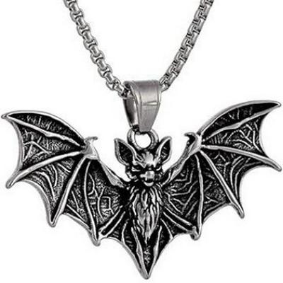 Collana pipistrello in acciaio inossidabile - Decorazione Festa dei Fantasmi di Halloween