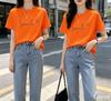 Smile  Simple Letter Pure Cotton Printed Unisexs And Unisexs Personalized Short Sleeved New Fashionable Casual Tshirt