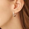 GEIGER Jewelry Flat One-Touch Silver Earrings GISVEE034