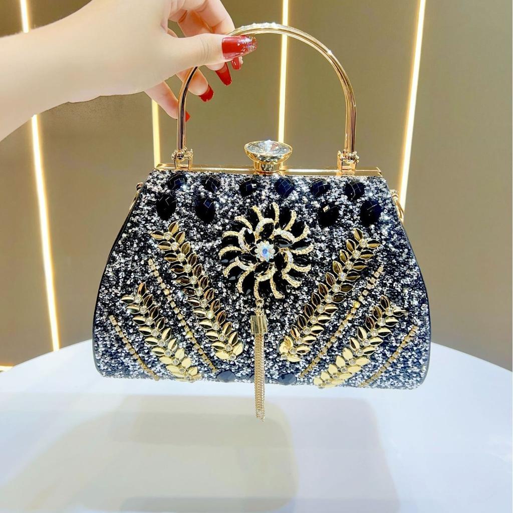 Luxury Women’s Evening Bag Glittering Diamond Decoration Party Handbags Elegant Women Chain Shoulder Bag Wedding Crossbody Bags