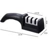 Knife Sharpener Handheld Multi-function 3 Stages Type Quick Sharpening Tool with Non-slip Base Kitchen Knives Accessories Gadget