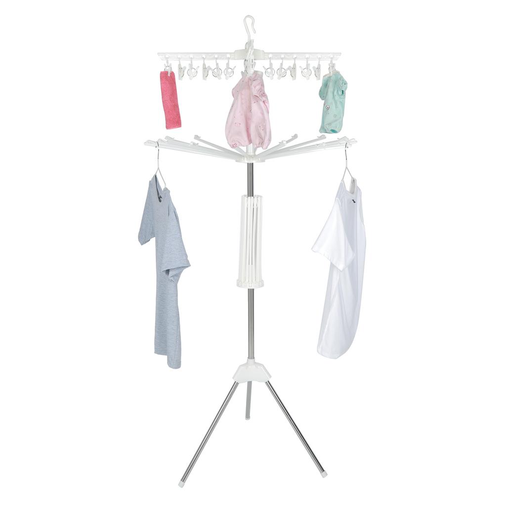 3-stufiger Handtuchhalter Freistehend Edelstahl Faltbar Babykleiderständer Bügel Haushaltswaren