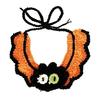 Clothing Halloween Pet Costume for Cats Small Dogs, Handmade Crochet Witch Hat Bib Puppy Party Accessories Collar, Adjustable Holiday Dog Cat