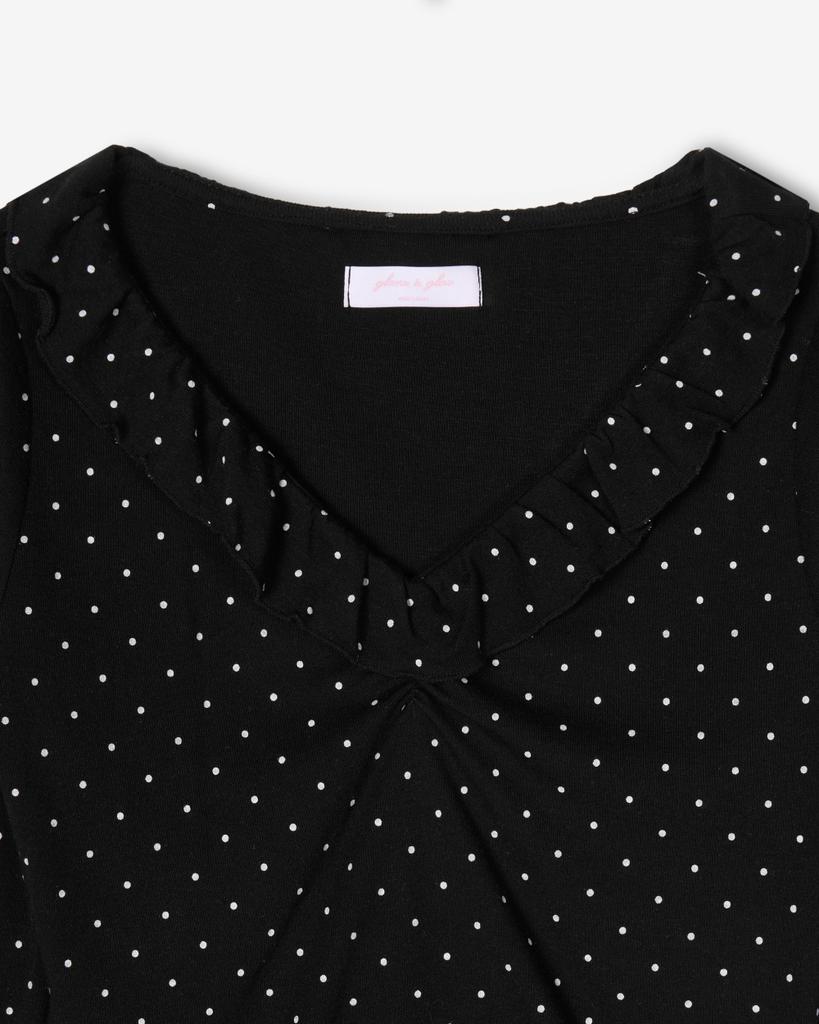 Geullancheuaengeullou Candy Dot Frill Tee (2 Colors)