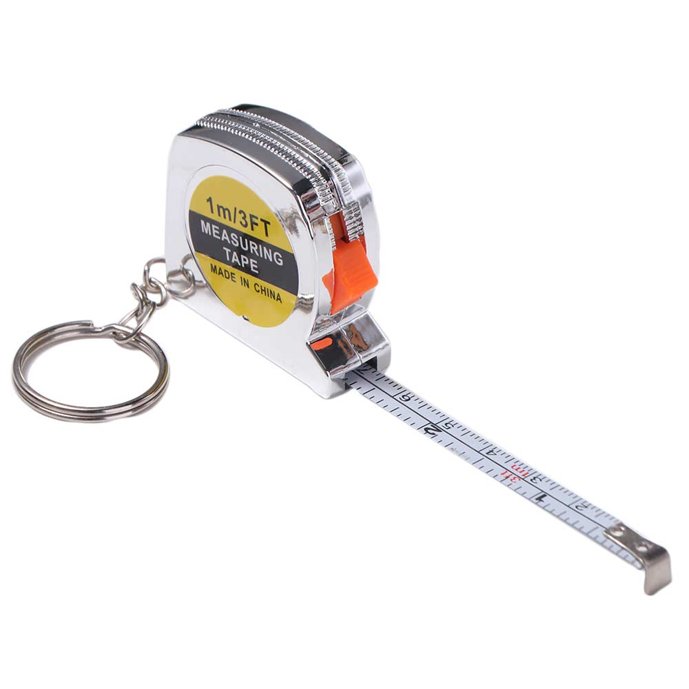 Soft Steel Tape Measure Keychain 3-Foot/1-Meter Measure Keychain Measuring Ruler Tape  Daily