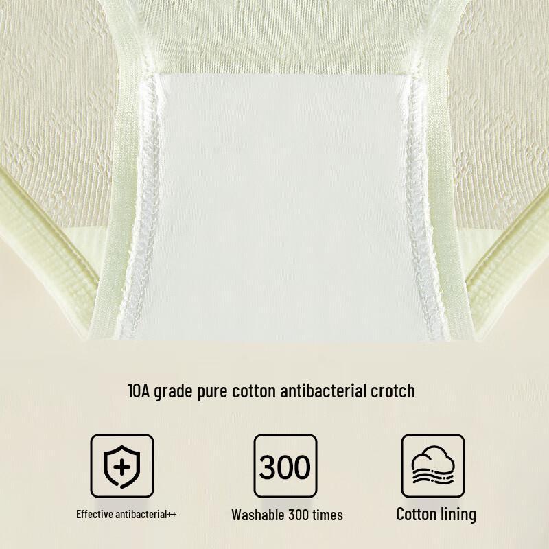 MaoRen Women's Pure Cotton Jacquard Underwear 4-Pack