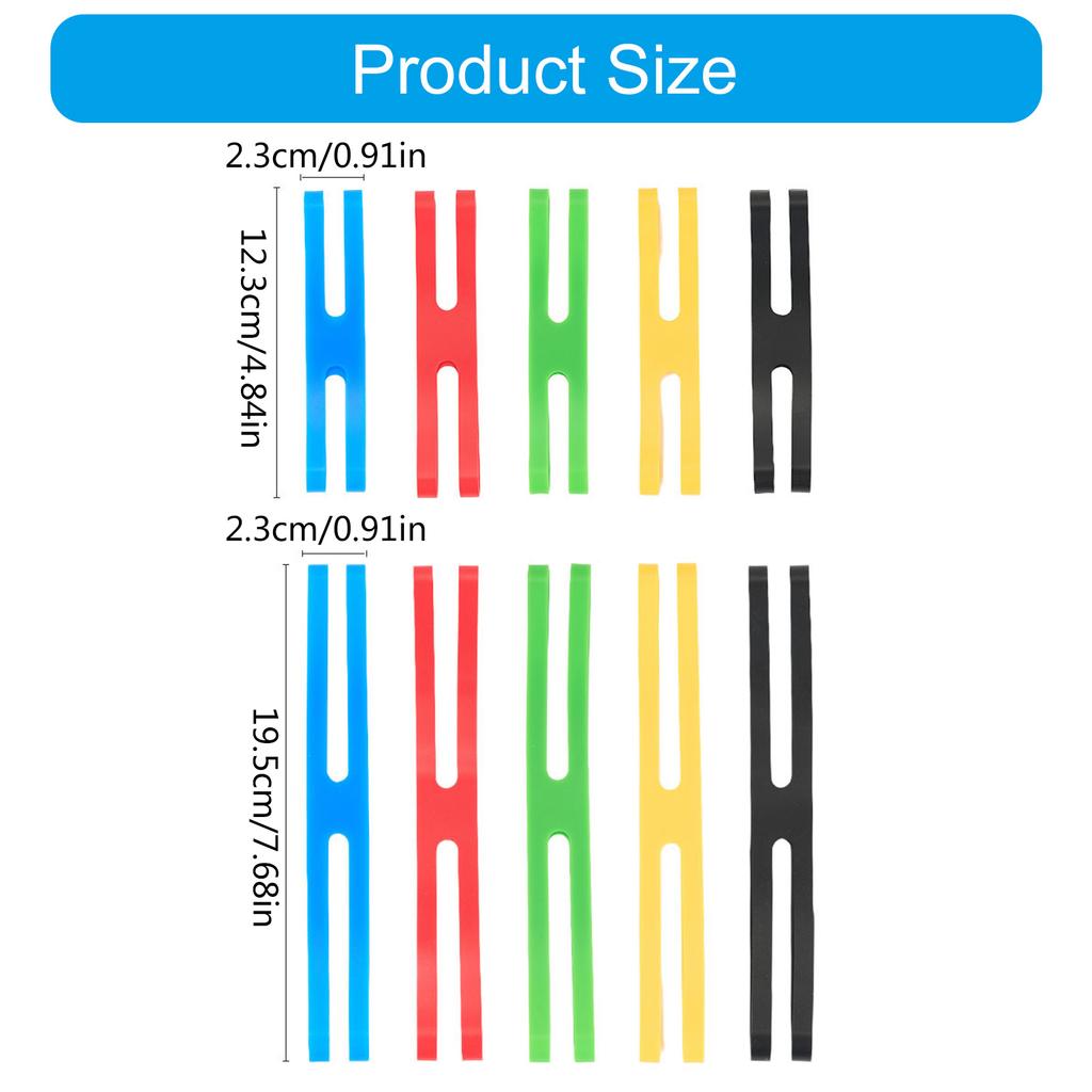 10Pcs H Band Silicone Rubber Bands Assorted Color Rubber Bands Elastic Rubber Wrapping Bands for Wrapping Bag Wraps