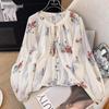 Embroidered Floral Babydoll Blouse