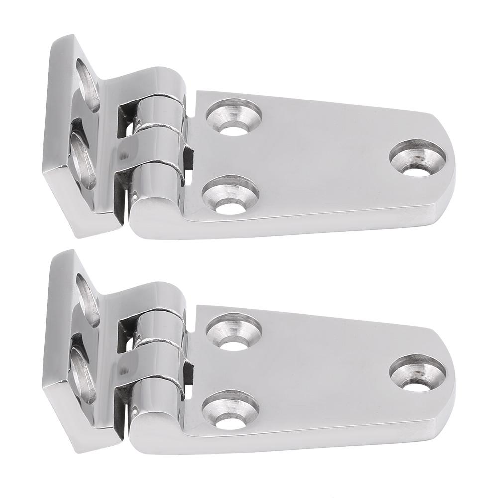 2pcs 316 Stainless Steel Marine Door Hinges Mirror Polishing Saltwater Corrosion Resistance with Integrated   for Yacht Boat Window Doors