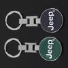 För Jeep Bilemblem Nyckelring H-spänne Dubbelsidig Nyckelring För Jeep Grand Cherokee Wrangler JK Gladiator Compass Renegade Pa
