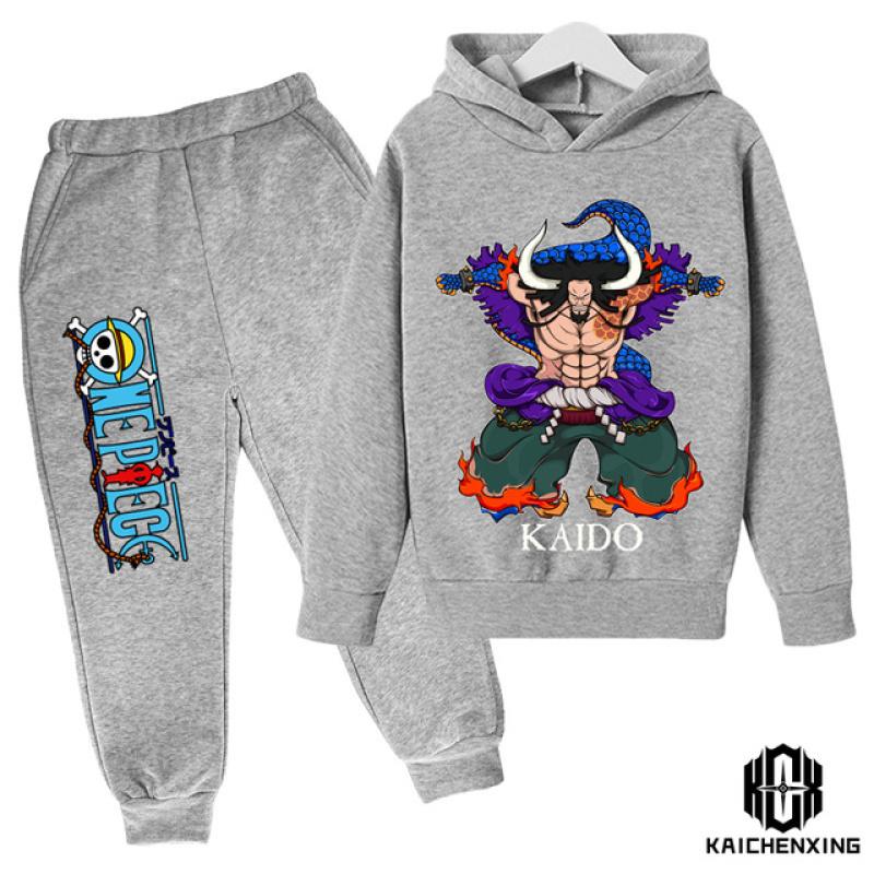 One Piece Cartoon Children's Hoodie Clothes Boys Set Children's Sportswear Clothing Spring and Autumn Fashion Sweatshirt